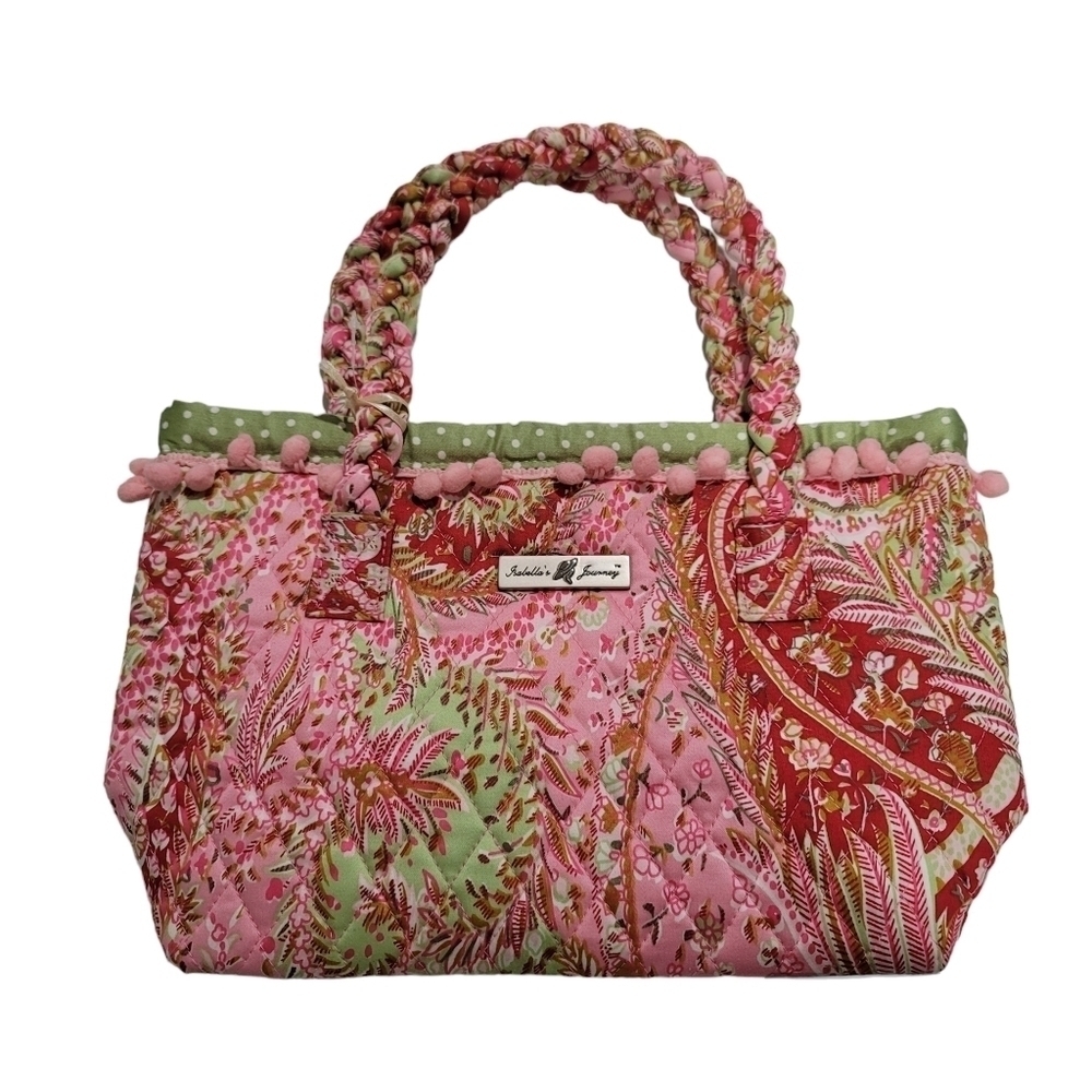 Isabella's Journey Green Paisley Petite Hand Bag